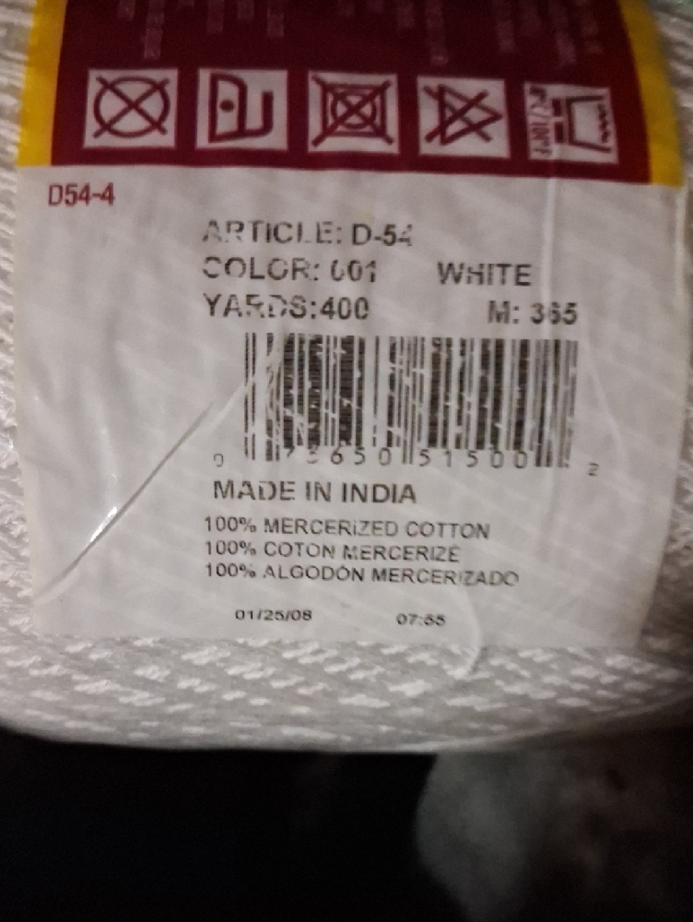 White Crochet Thread Size 10 - Picture 2 of 2